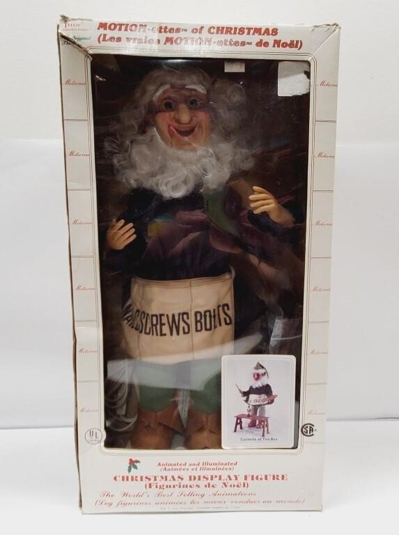 Vintage Santa's Elf Lights Up Moves In Box