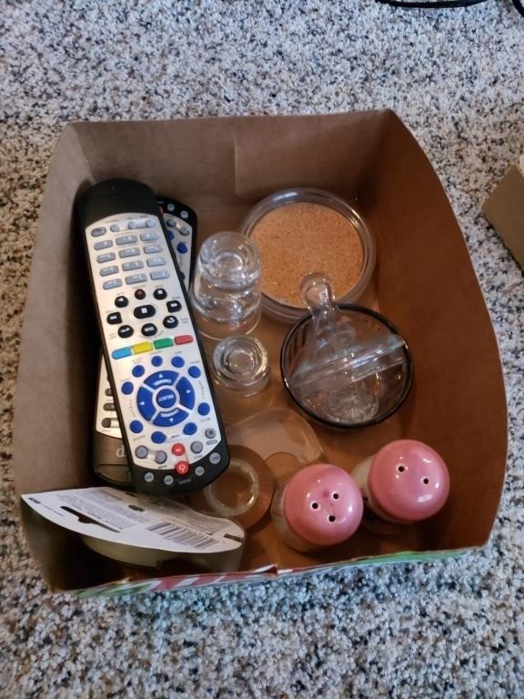 Remotes, Salt Pepper, Shot Glasses