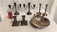 Silver plated candlesticks