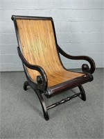 Solid Wood And Bamboo Oversized Chair
