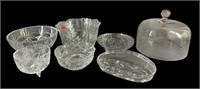 Various Cut Glass/Crystal, Unmarked, One Chipped