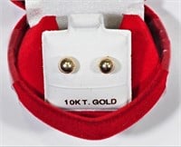 10 kt. Gold ball 2-1 Rev. Earrings w/FW Pearl