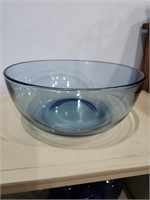 Large Blue Glass Bowl