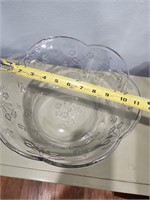 Large ornate glass bowl