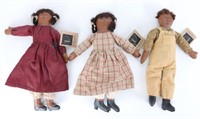 3 June Wildash Folk Art Black Dolls
