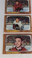 3 1966 67 Topps Hockey #111 115 117