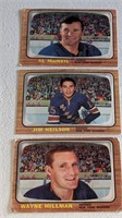 3 1966 67 Topps Hockey #87 88 89