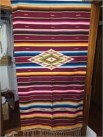80" by 35" multi color throw