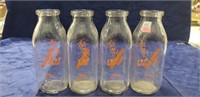 (4) Muhlenberg Dairy Milk Bottles