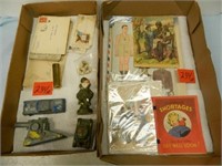 2 Flats Of Military Cards, Pamphlets, Toys, Etc.