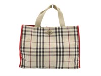 Burberry Red Nova Check Hand Bag