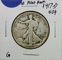 1917-D Walking Liberty Half Dollar G