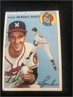 1954 Topps #20 Warren Spahn HOF Lower grade Condit