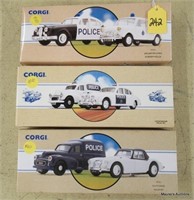 3 Corgi Police Vehicle Sets, OB