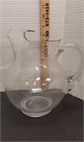 Clear Glass pitcher. 8.5 inches tall