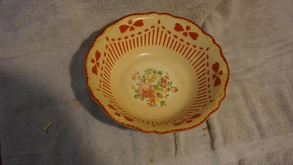 Vintage Homer Laughlin Virginia Rose Mixing Bowl