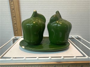 Green peppers on plate