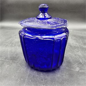 Cobalt Blue Lidded Jar