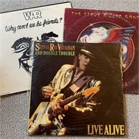 3 Vintage Vinyl Records War Steve Miller Stevie
