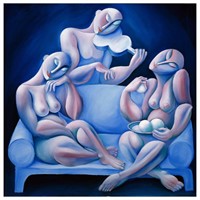 Yuroz, "The Light Blue Couch" Hand Signed Limited