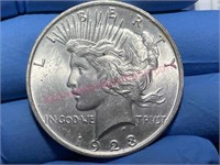 1923 Peace Silver Dollar (90% silver) AU