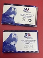 (2) 5 Coin State Quarter Proof Sets: