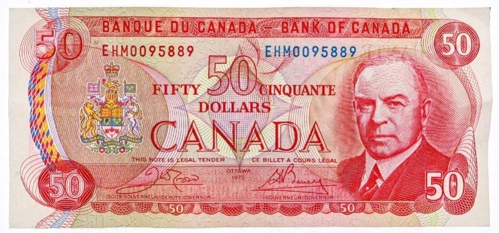 Bank of Canada 1975 $50 RCMP Formation