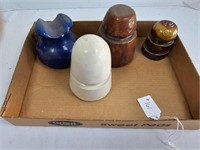 Vintage clay insulators