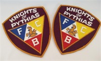 (2) Knights of Pythias Large Patches from the