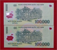 (2) Vietnamese Bank Notes - Polymer