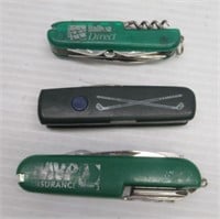 (3) Multi-tool pocket knives.