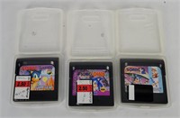 3 Game Gear Sonic The Hedgehog Games