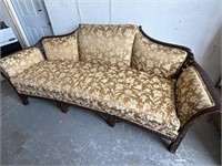 Vintage Formal Carved Mahogany Sofa