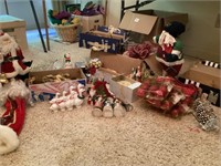 Huge Christmas Decoration lot with tree flourish,