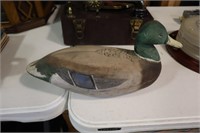 Wood Mallard decoy two piece construction with