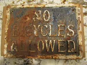 Antique Bicycle cast Iron Sign early 1900's