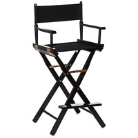 30" Director's Chair Black Frame-Black Canvas B87