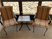 Patio Chairs & Tile Topped Table