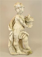 18TH C. CARVED CORAL GARDEN STATUE