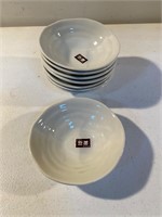 Set of (8) 6in ceramic saucers