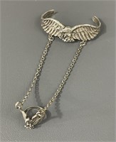Vintage Eagle Slave Bracelet & Ring