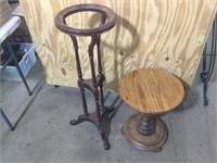 Plant stands, 37”T & 20”T