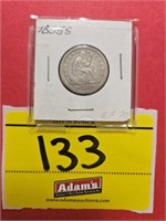 1855-S SITTING QUARTER