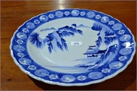 Vintage blue & white oriental platter