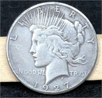 1927 Peace Silver Dollar, VG