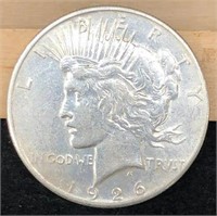 1926-S Peace Silver Dollar, AU