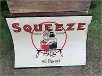 METAL SQUEEZE ALL FLAVORS SIGN