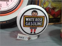 White Rose gasoline glass globe