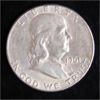 1961 Franklin Half-Dollar Silver Coin