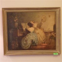 VINTAGE FRAMED PRINT "REHEARSAL" 34 1/2 x 28 1/2